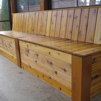 Cedar Storage Bench 1